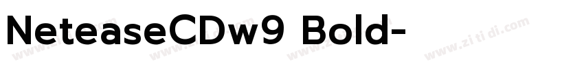 NeteaseCDw9 Bold字体转换